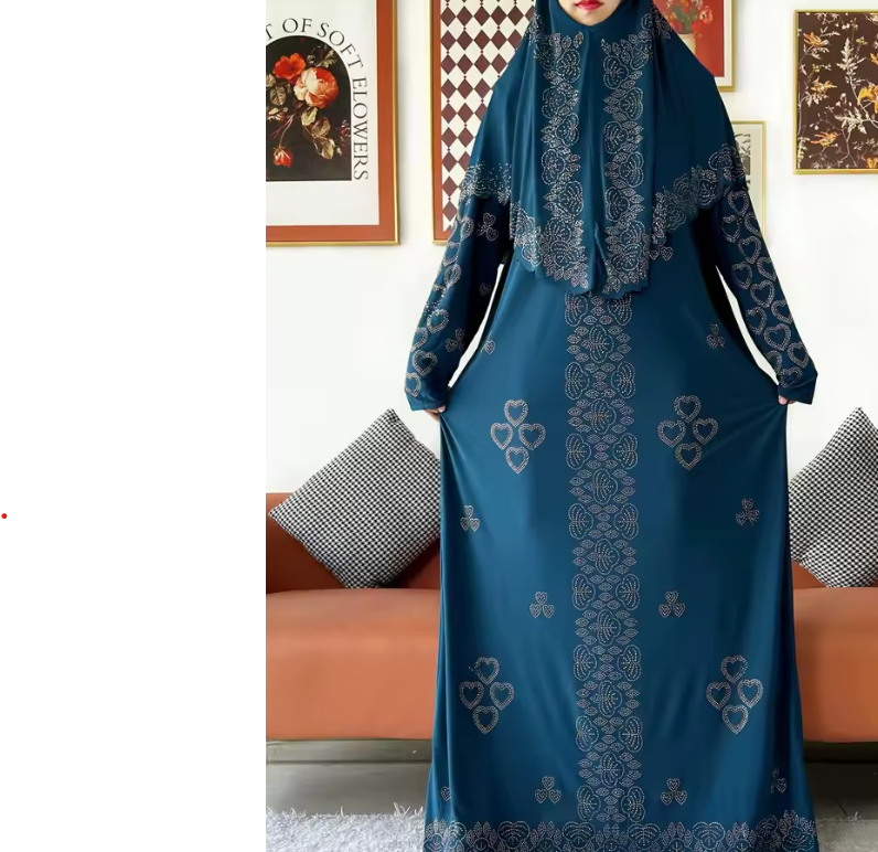 Ensemble de deux pièces Hijab Vêtements de prière Ensemble Abaya musulman Vêtements de prière pour femmes