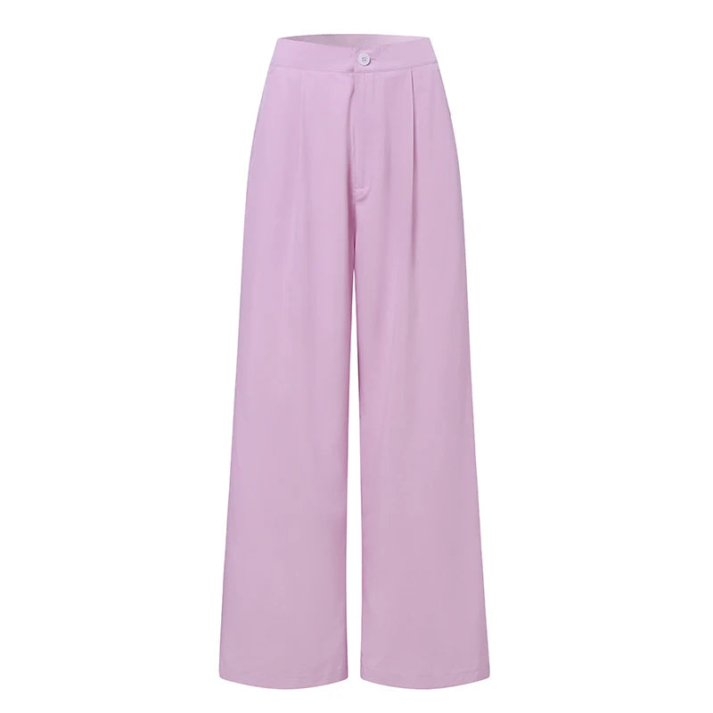 Costume Élégant Femme – Ensemble Chemise Oversize & Pantalon