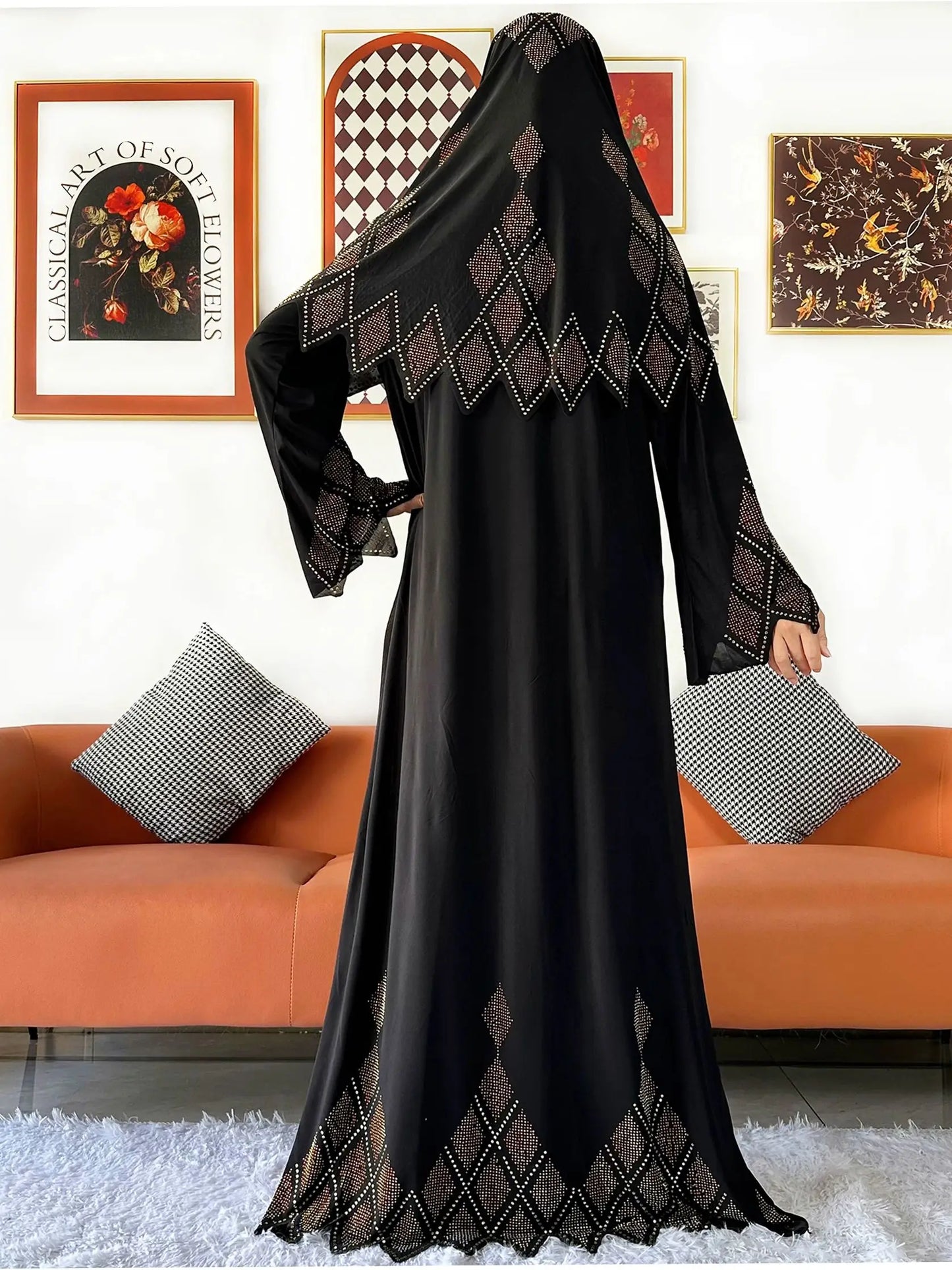 Ensemble de deux pièces Hijab Vêtements de prière Ensemble Abaya musulman Vêtements de prière pour femmes
