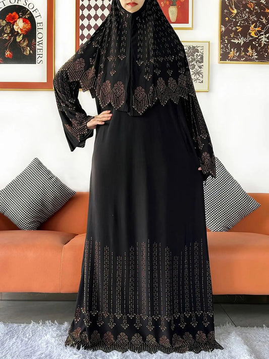 Ensemble de deux pièces Hijab Vêtements de prière Ensemble Abaya musulman Vêtements de prière pour femmes